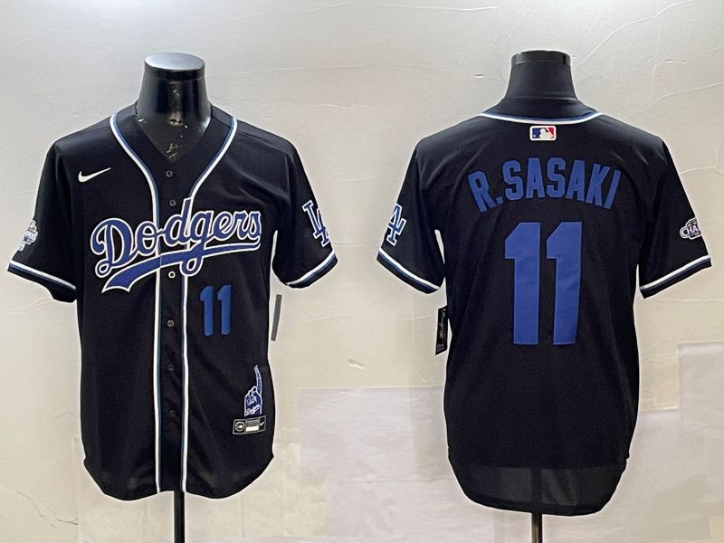 Men Los Angeles Dodgers 11 R.Sasaki Black Fashion Game 2025 Nike MLB Jersey style 9
